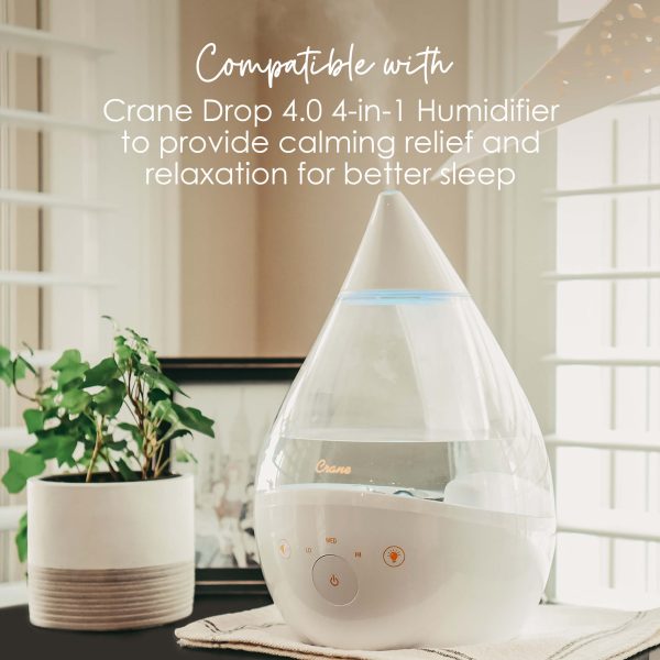 Compatible with the Crane Drop 2.0 4-in-1 Humidifier to provide calming relief and relaxation for better sleep.