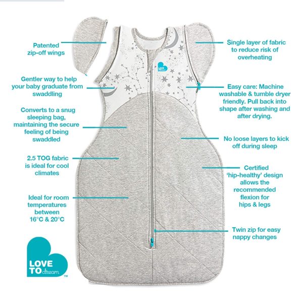 love to dream 2.5 tog transition bag, love to dream swaddle transition 2.5 tog, 3.5 tog, love to dream swaddle up transition bag warm 2.5 tog, love to dream 2.5 tog transition